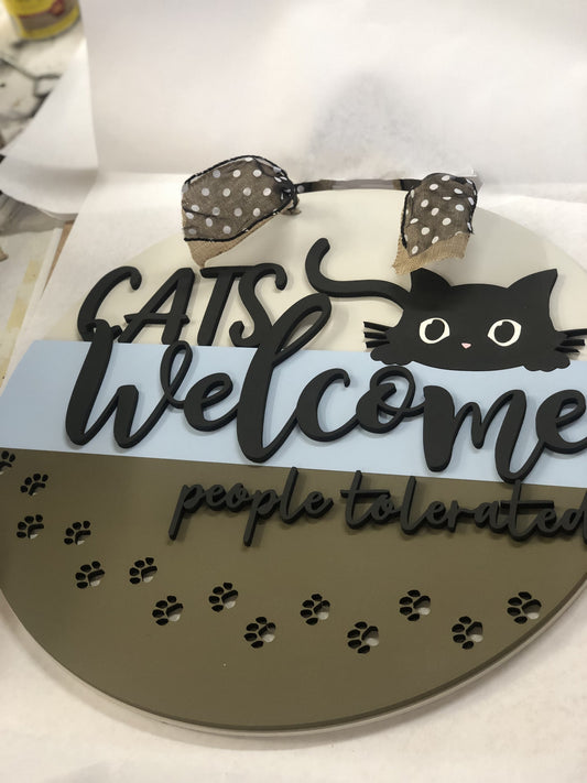 Cats Welcome people tolerated